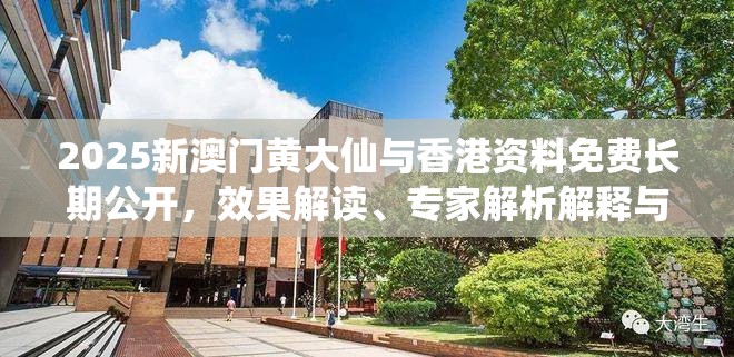 2025新澳门黄大仙与香港资料免费长期公开，效果解读、专家解析解释与落实