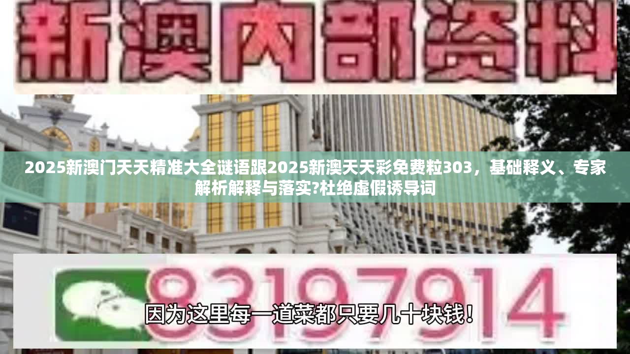 2025新澳门天天精准大全谜语跟2025新澳天天彩免费粒303，基础释义、专家解析解释与落实?杜绝虚假诱导词