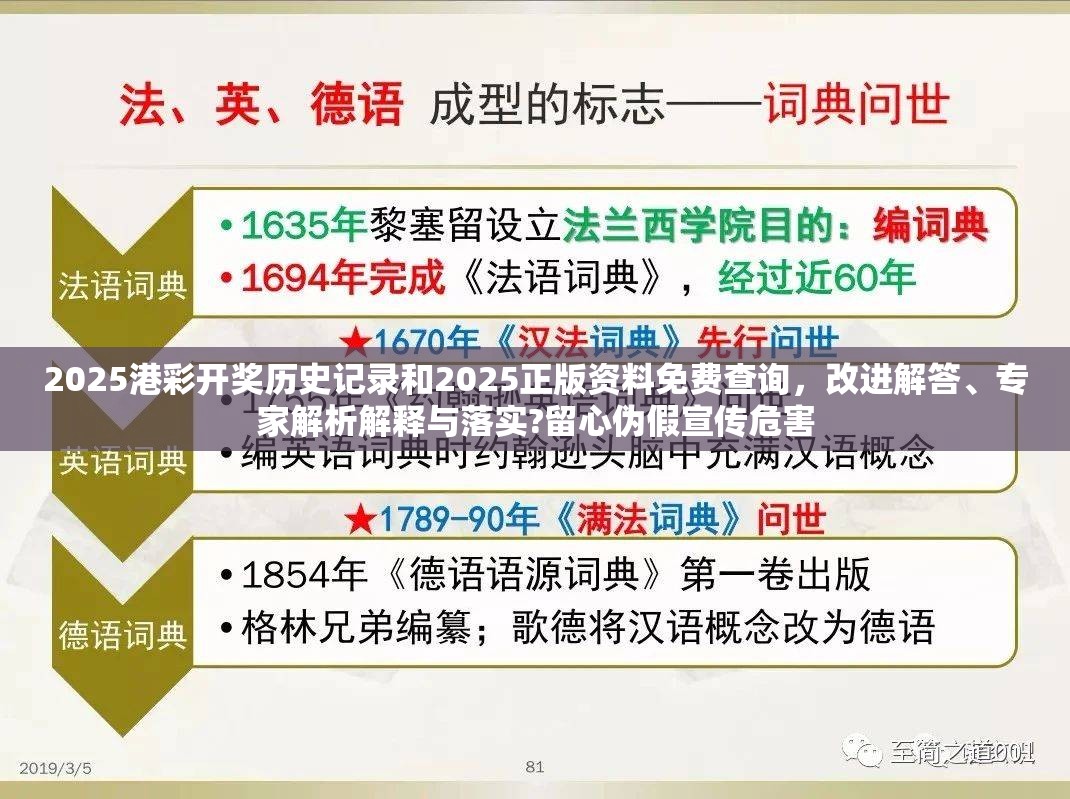 2025港彩开奖历史记录和2025正版资料免费查询，改进解答、专家解析解释与落实?留心伪假宣传危害