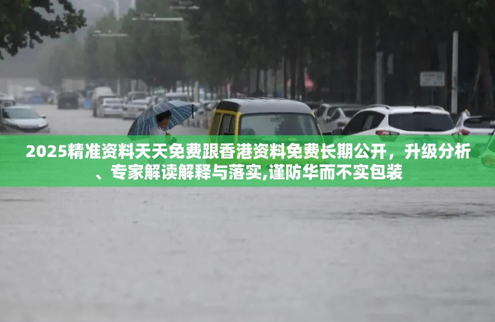 2025精准资料天天免费跟香港资料免费长期公开，升级分析、专家解读解释与落实,谨防华而不实包装